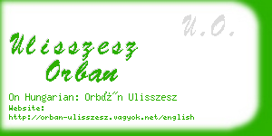 ulisszesz orban business card